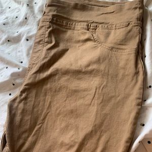 KHAKI JEGGINGS PLUS SIZE